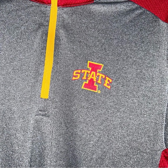 Iowa state cyclones gray pullover shirt size Large L 1/4 zip jacket - Picture 4 of 4